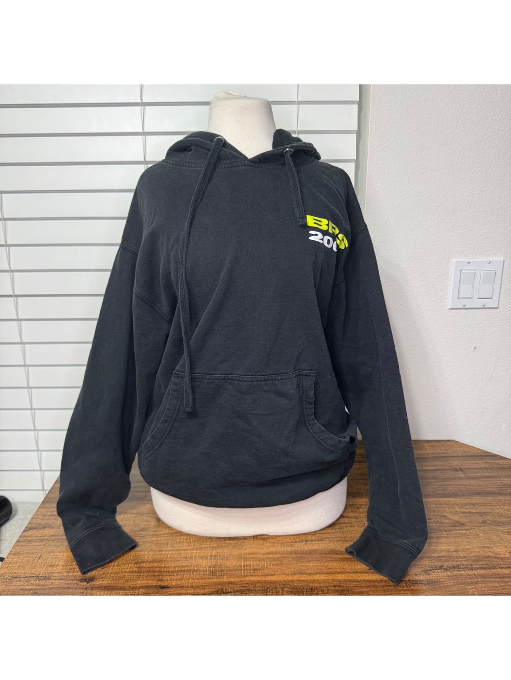Black BPS 2007 Hooded Sweatshirt with Front Pocket Size Medium